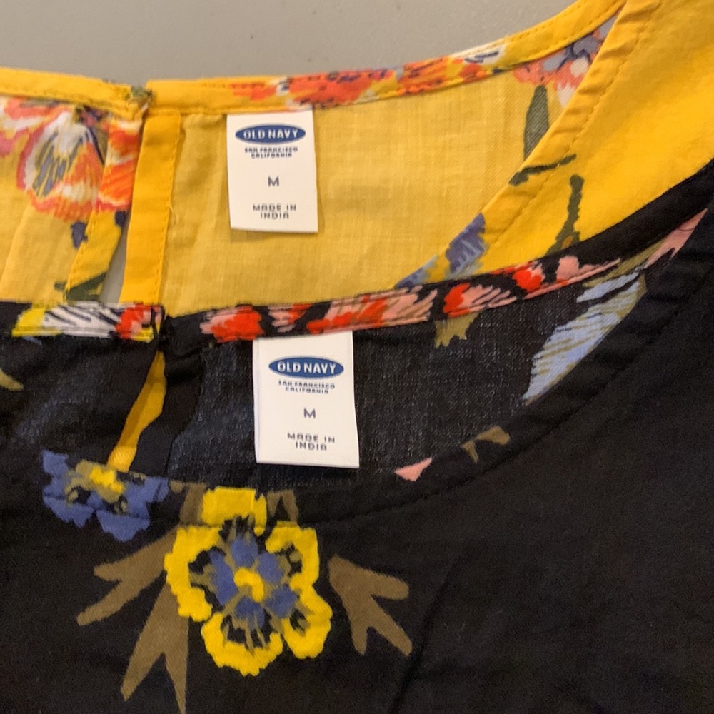 Old Navy women’s blouses 2 (1 yellow & 1 black) - Picture 11 of 12
